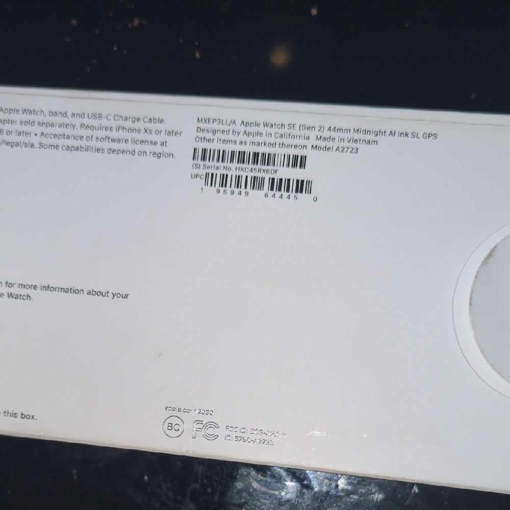 Apple Watch SE (Gen 2) 44mm Midnight Black